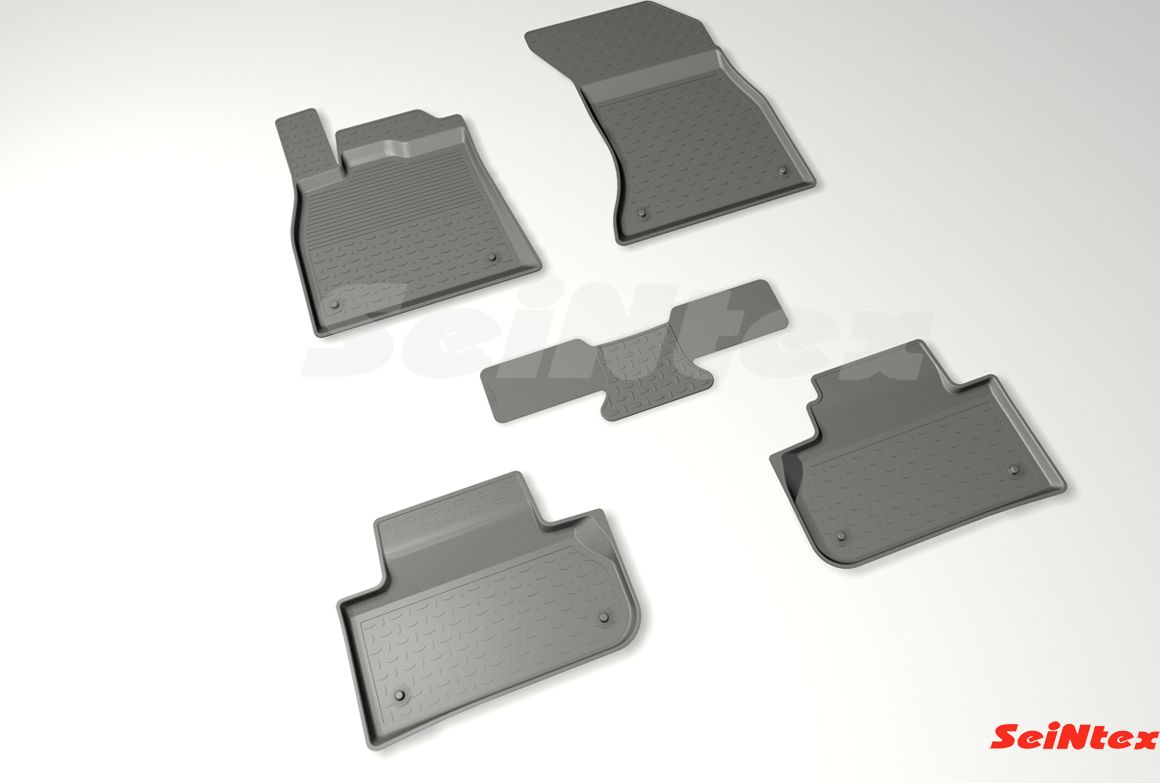 Коврики резиновые Seintex с высоким бортиком для салона Audi Q5 II 2017-2026. Артикул 88985