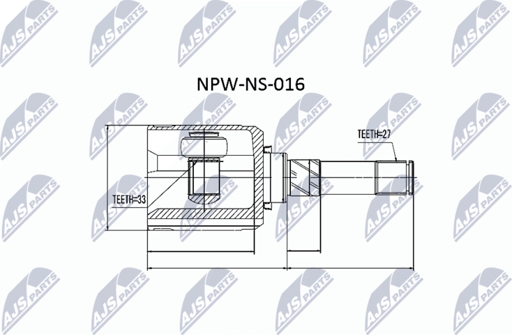 Шрус внутренний (граната) NTY. Артикул NPW-NS-016