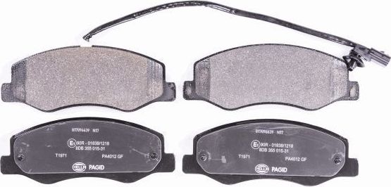 Тормозные колодки Hella. Артикул 8DB 355 015-311