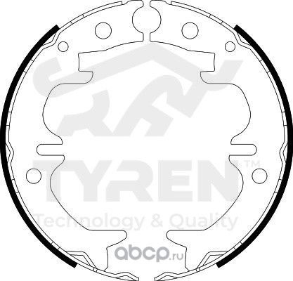 Тормозные колодки барабанные TOYOTA CAMRY (Tyren). Артикул TYR1414251