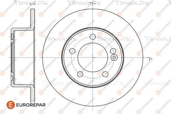 Тормозной диск Eurorepar задний для Renault Master III 2010-2026. Артикул 1618885980