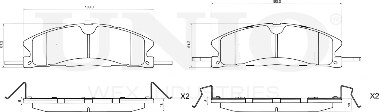 Колодки тормозные диск. передние Ford Explorer IV 05- (Unio). Артикул BRP-20456