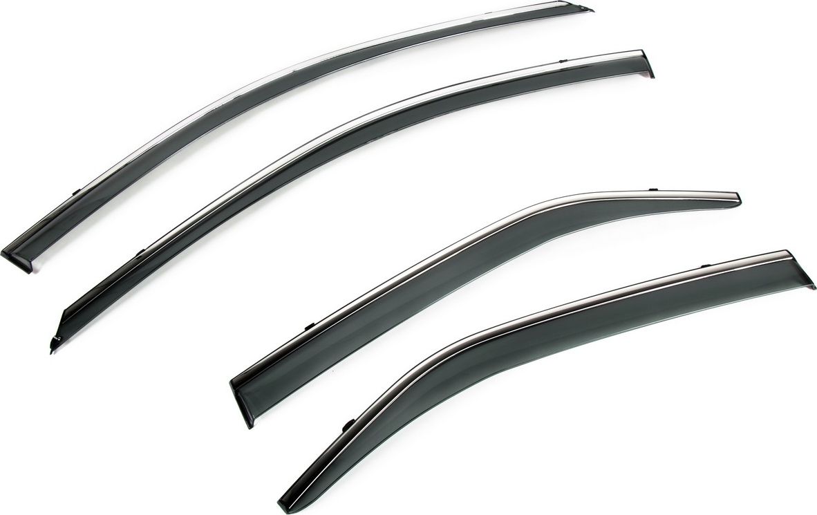 Дефлекторы Rival с молдингом для окон Toyota Camry XV50 рестайлинг седан 2014-2018. Артикул 85701001