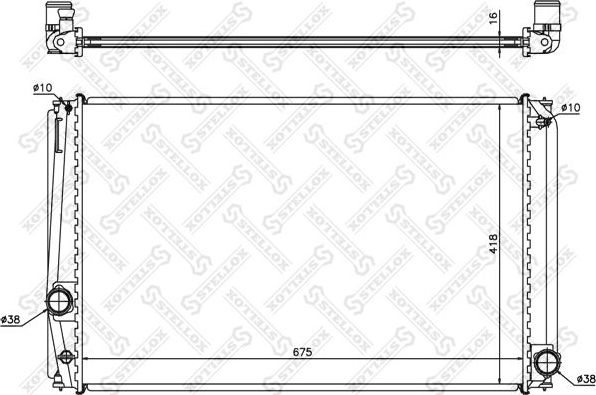 Радиатор охлаждения двигателя Stellox. Артикул 10-26325-SX