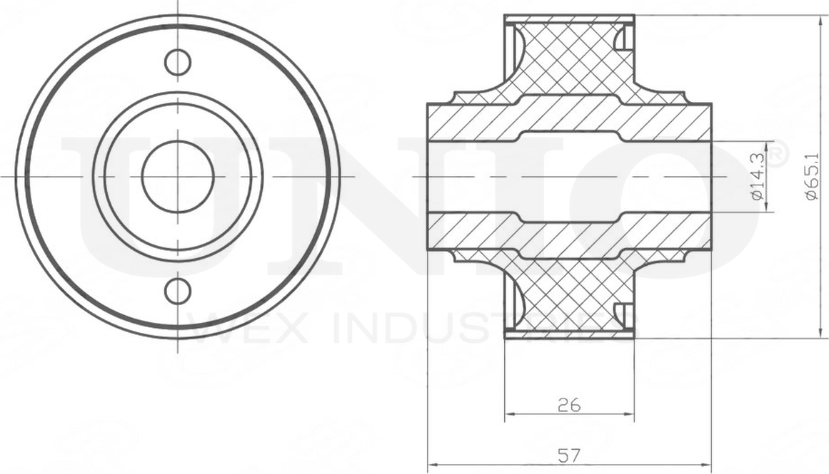 Сайлентблок рычага подвески (Unio). Артикул RMP-20489