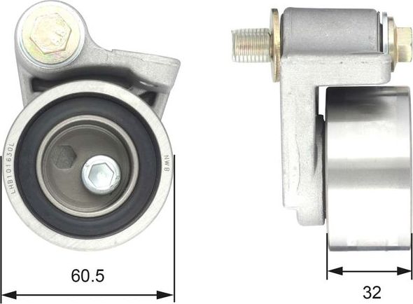 Натяжной ролик (натяжитель) ремня ГРМ Gates PowerGrip™. Артикул T41306