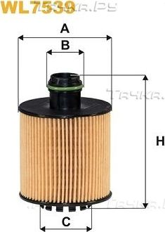 Масляный фильтр WIX Filters для Fiat Doblo II 2016-2026. Артикул WL7539