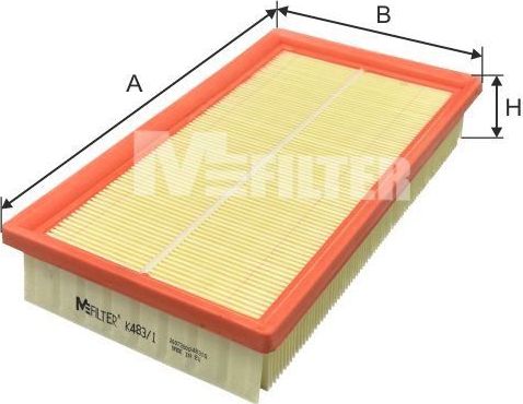 Воздушный фильтр MFilter для Kia Rio I 2000-2005. Артикул K 483/1