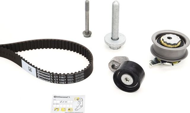 Ремень ГРМ с роликами (комплект) ContiTech для SEAT Leon IV 2019-2026. Артикул CT1167K8