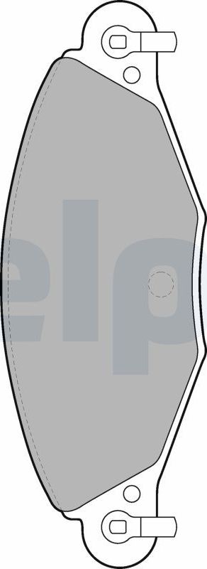 Тормозные колодки Delphi (Low-Metallic). Артикул LP1655