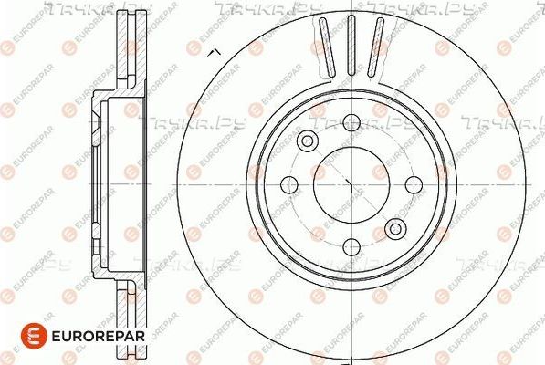 Тормозной диск Eurorepar для Renault Twingo II 2008-2014. Артикул 1667854980