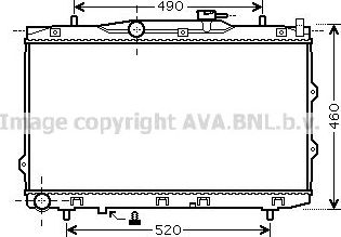 Радиатор охлаждения двигателя AVA. Артикул KAA2074