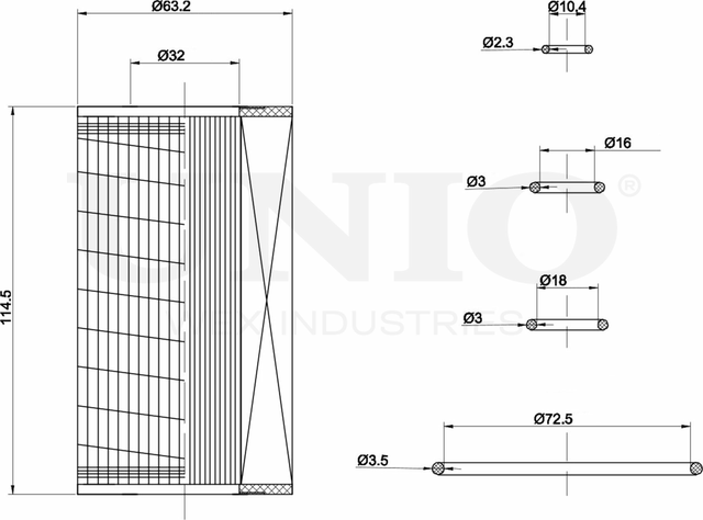 Фильтр масляный (Unio). Артикул FLT-20055