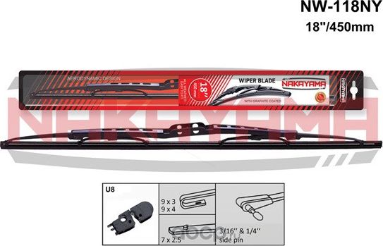 Щетка стеклоочистителя NAKAYAMA NW-118NY. Артикул NW118NY