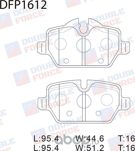 Колодки тормозные дисковые (Double Force). Артикул DFP1612
