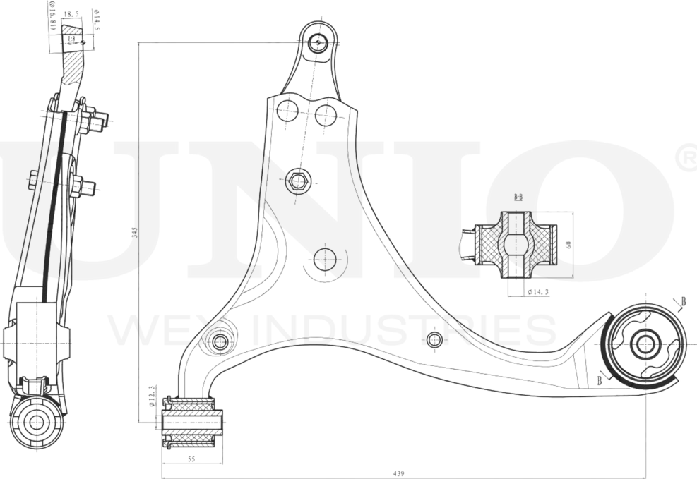 Рычаг подвески (Unio). Артикул SSP-40104