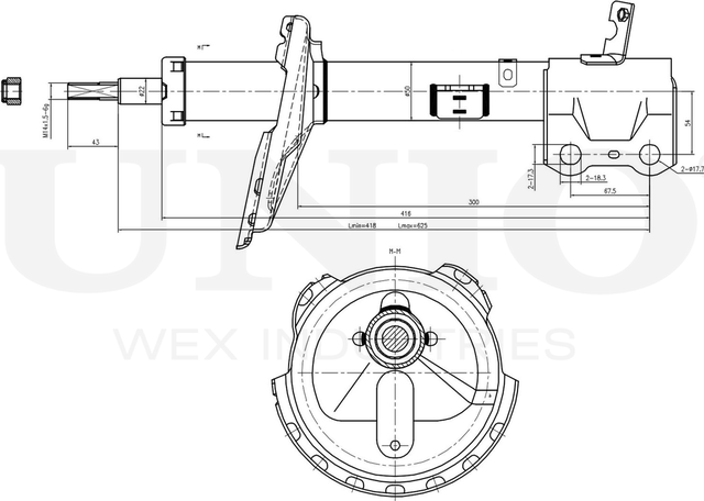 Амортизатор подвески (Unio). Артикул SAB-10216