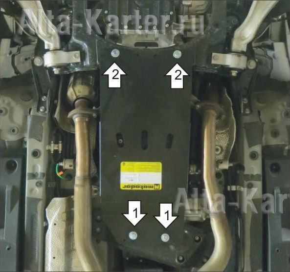 Защита Мотодор для КПП и раздаточной коробки Lexus GS 350 2008-2024. Артикул 15011