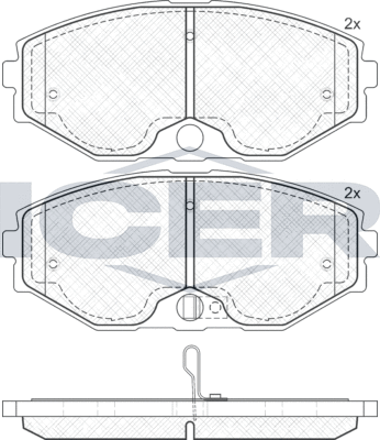 Тормозные колодки Icer. Артикул 181568