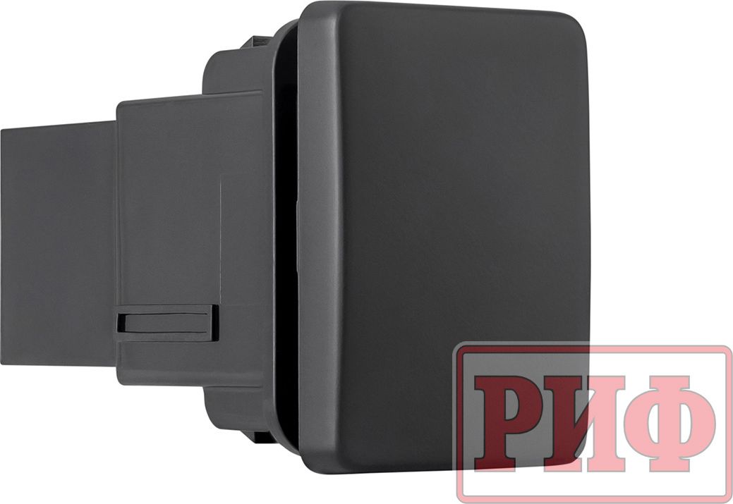 Кнопка РИФ включения/выключения TOYOTA 32x22 (под гравировку) с голубой подсветкой для Fiat Fullback 2016-2026. Артикул RIF22-1-7134604