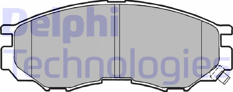 Тормозные колодки Delphi (Low-Metallic) передние для Mitsubishi Colt IV (CA0) 1992-1996. Артикул LP1010