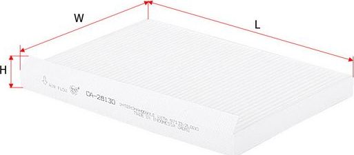 Салонный фильтр Sakura. Артикул CA-28130