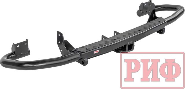 Бампер силовой РИФ задний с квадратом под фаркоп, стандарт для УАЗ Патриот 2015-2026. Артикул RIF063-21170