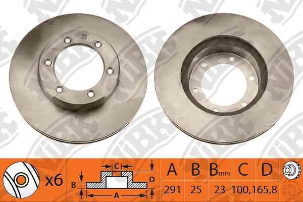 Тормозной диск NiBK передний для Toyota 4Runner II 1990-1996. Артикул RN1056