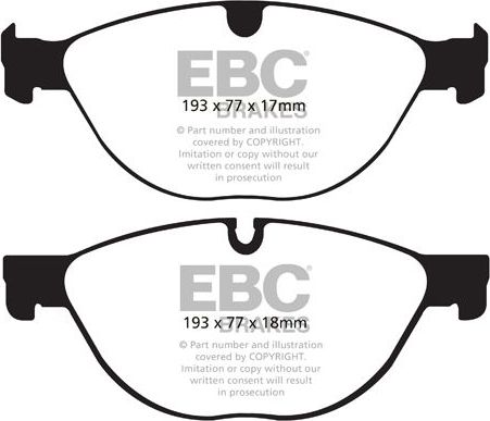 Тормозные колодки EBC Brakes. Артикул DP42076R