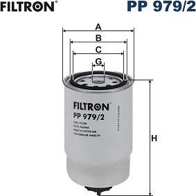 Топливный фильтр Filtron. Артикул PP 979/2