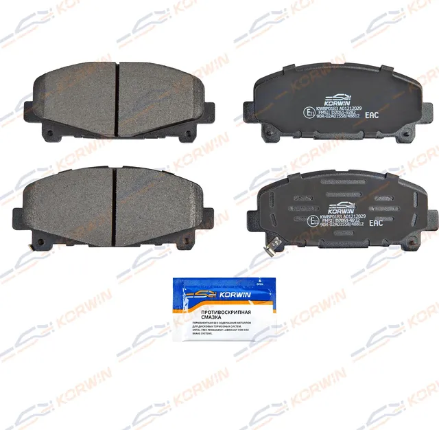 Колодки тормозные перед. Honda Accord VIII (CU/CW) 08-/Accord IX (CR) 12 (Korwin). Артикул KWBP0183