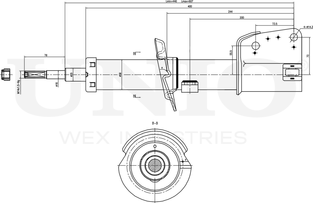 Амортизатор подвески (Unio). Артикул SAB-10606