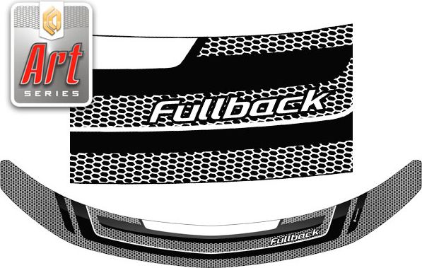 Дефлектор СА Пластик для капота (Серия Art белая) Fiat Fullback  2016–2026. Артикул 2010011412516