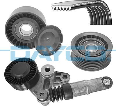 Приводной ремень поликлиновой с роликами (комплект) Dayco. Артикул KPV529