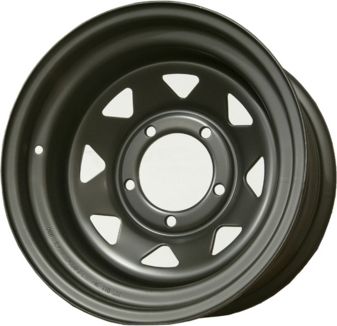Колёсный диск OFF-ROAD Wheels стальной черный матовый 5x139,7 7xR15 d110 ET0 для УАЗ Буханка 1990-2026. Артикул 1570-53910MBL-0