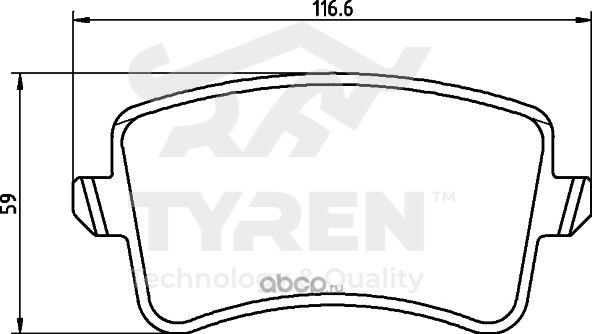 Колодки тормозные дисковые | зад | (Tyren). Артикул TYR1219951