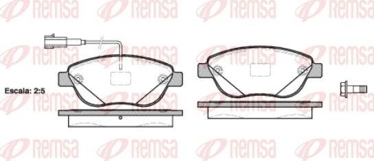 Тормозные колодки Remsa. Артикул 0859.12