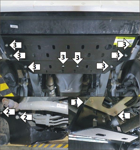 Защита Мотодор для радиатора и змевика компрессора Toyota Sitrak C7H, G7 2022-2026. Артикул 26205