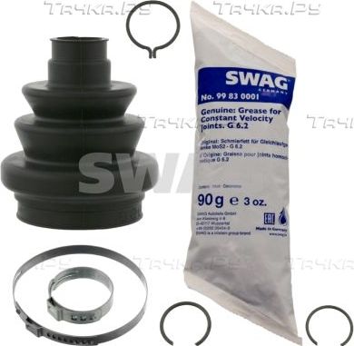 Пыльник ШРУСа внутренний SWAG (резина) передний для Opel Sintra 1996-1999. Артикул 40 92 7079