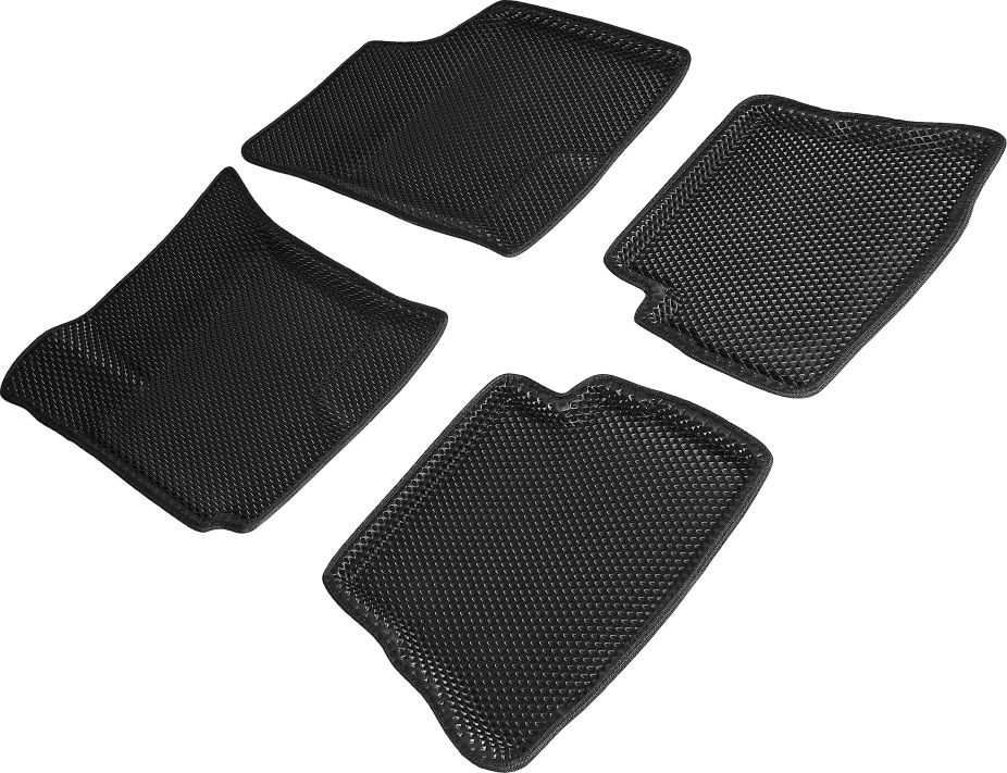 Коврики Seintex 3D EVA Ромб для салона Hyundai Getz 2002-2011 ЧЕРНЫЕ. Артикул 95369