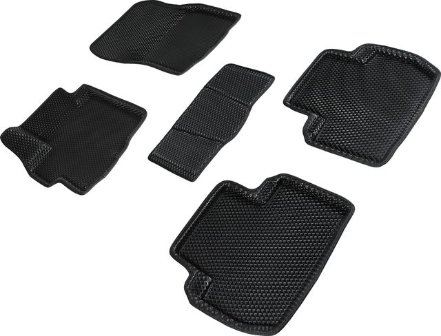 Коврики Seintex 3D EVA ромб для салона Citroen C-Crosser 2007-2013 ЧЕРНЫЕ. Артикул 95200