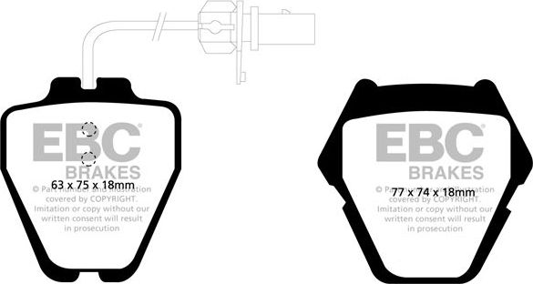 Тормозные колодки EBC Brakes. Артикул DP31348C
