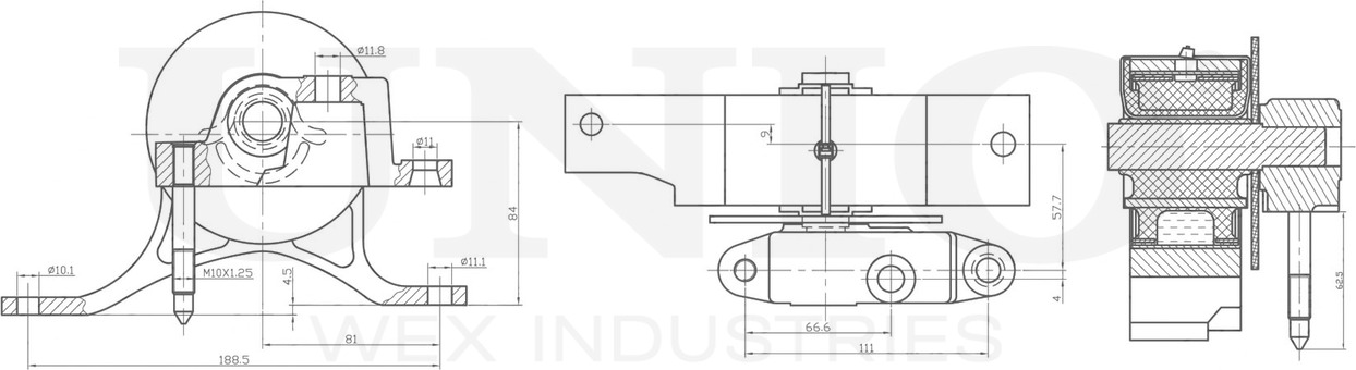 Опора двигателя (Unio). Артикул RMP-15086