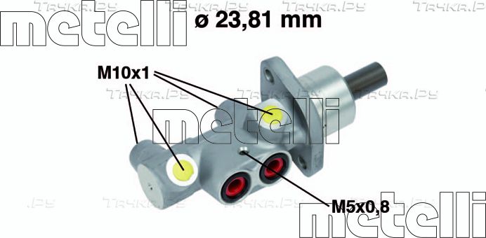 Тормозной цилиндр главный Metelli для Renault Clio V 2008-2026. Артикул 05-0704
