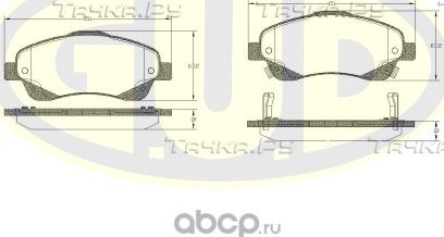 Тормозные колодки G.U.D.. Артикул GBP104602