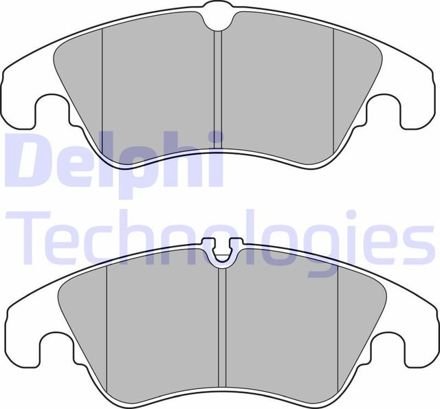 Тормозные колодки Delphi (Low-Metallic) передние для Ford Focus II 2009-2011. Артикул LP2715