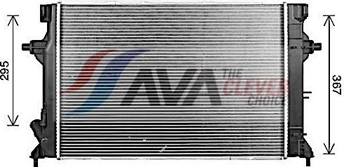 Радиатор охлаждения двигателя AVA для Hyundai Elantra VI (AD) 2016-2020. Артикул HY2595