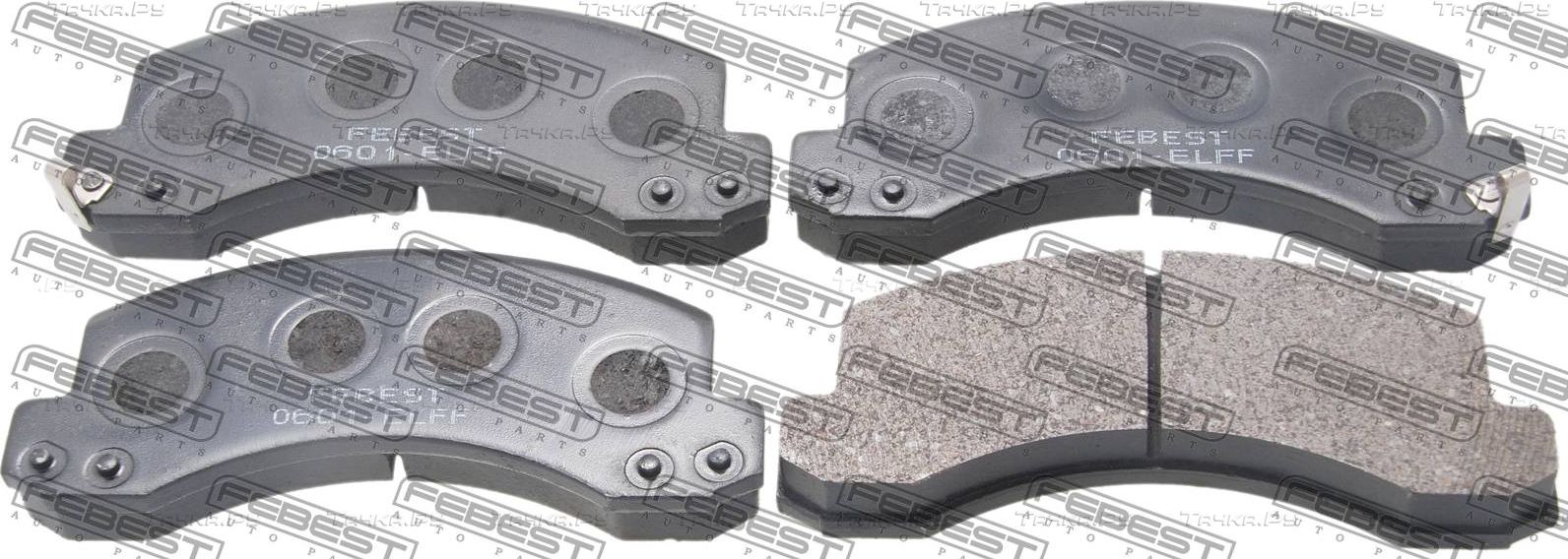Тормозные колодки Febest. Артикул 0601-ELFF