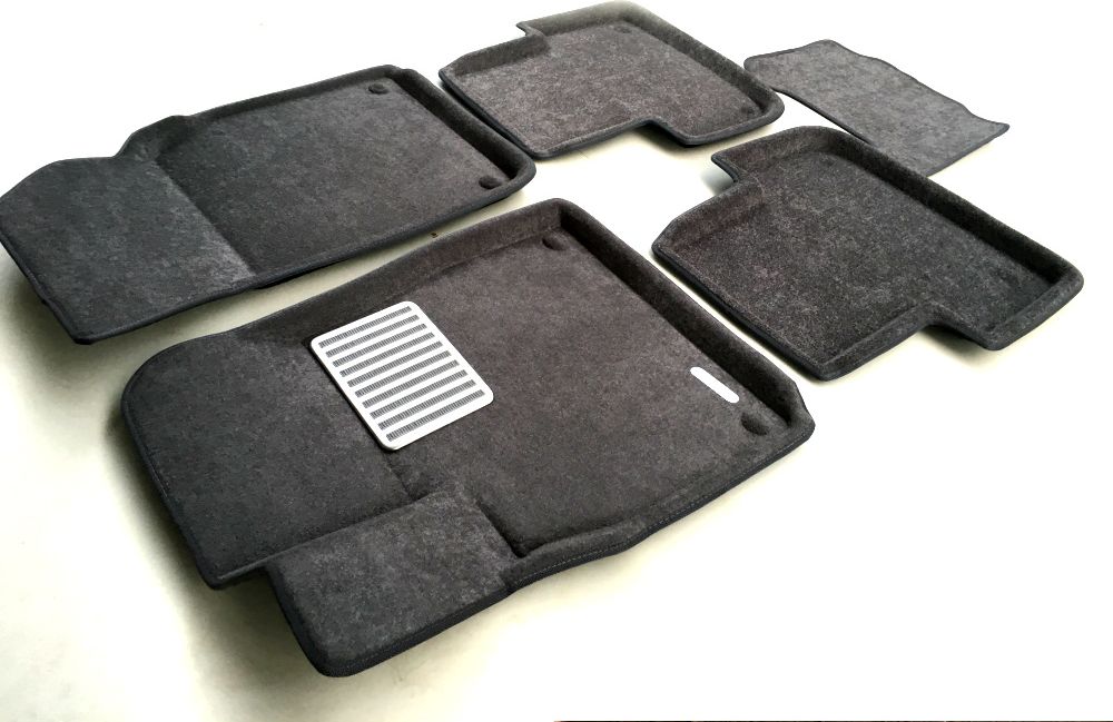 Коврики текстильные Euromat 3D Lux для салона Audi Q7 II 2015-2026 Темно-серые. Артикул EM3D-001108G