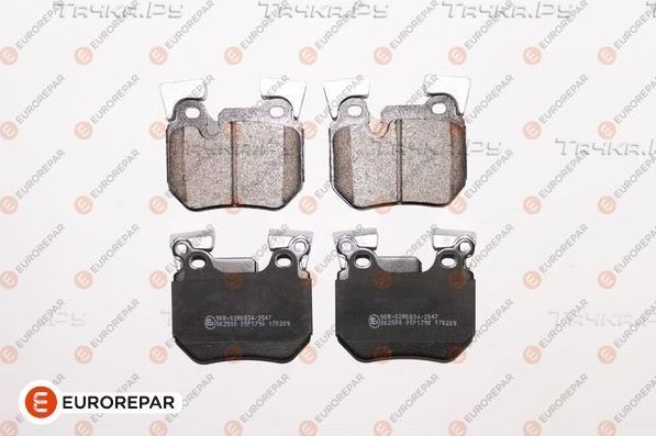 Тормозные колодки Eurorepar задние для BMW 1 I (E82/E88) 2007-2013. Артикул 1623065680